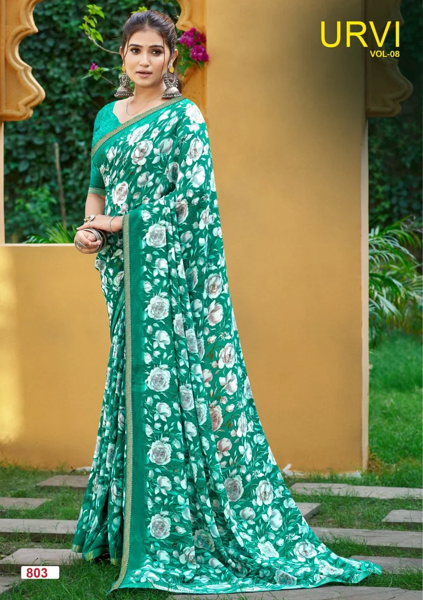 Stylish Lt Urvi Vol 8 Micro Printed Saree Collection Wholesale 2026
