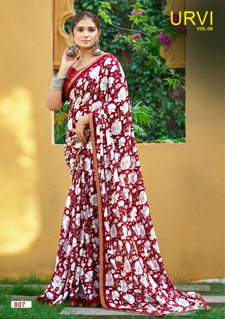 Stylish Lt Urvi Vol 8 Micro Printed Saree Collection Wholesale 2026