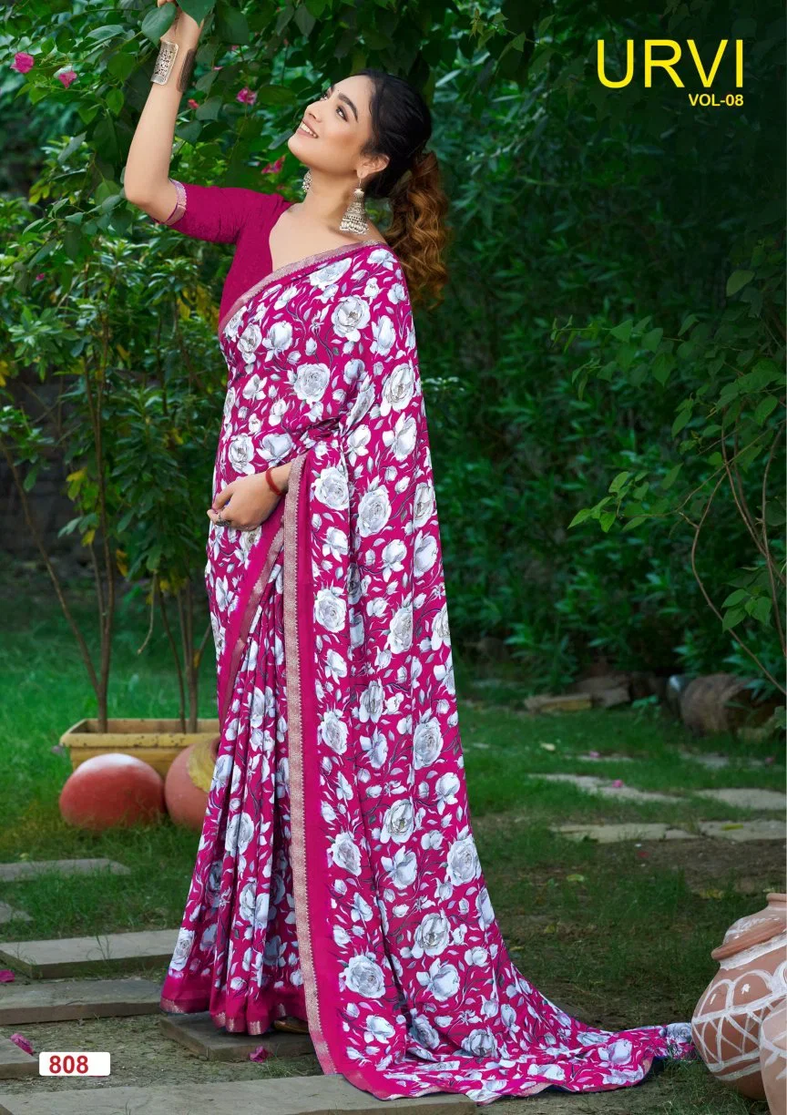Stylish Lt Urvi Vol 8 Micro Printed Saree Collection Wholesale 2026