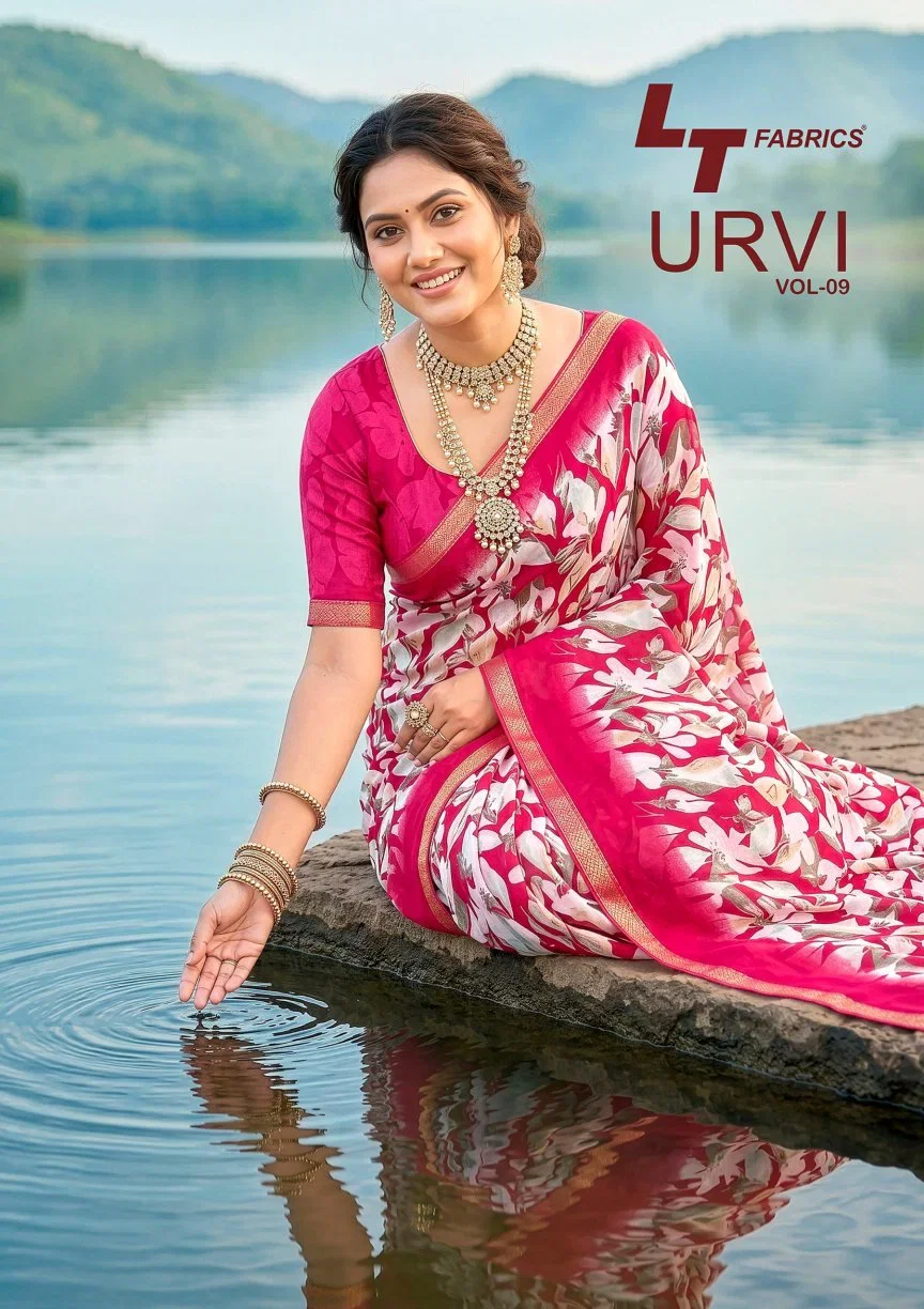 Lt Urvi Vol 9 Micro Printed Saree Collection Wholesale