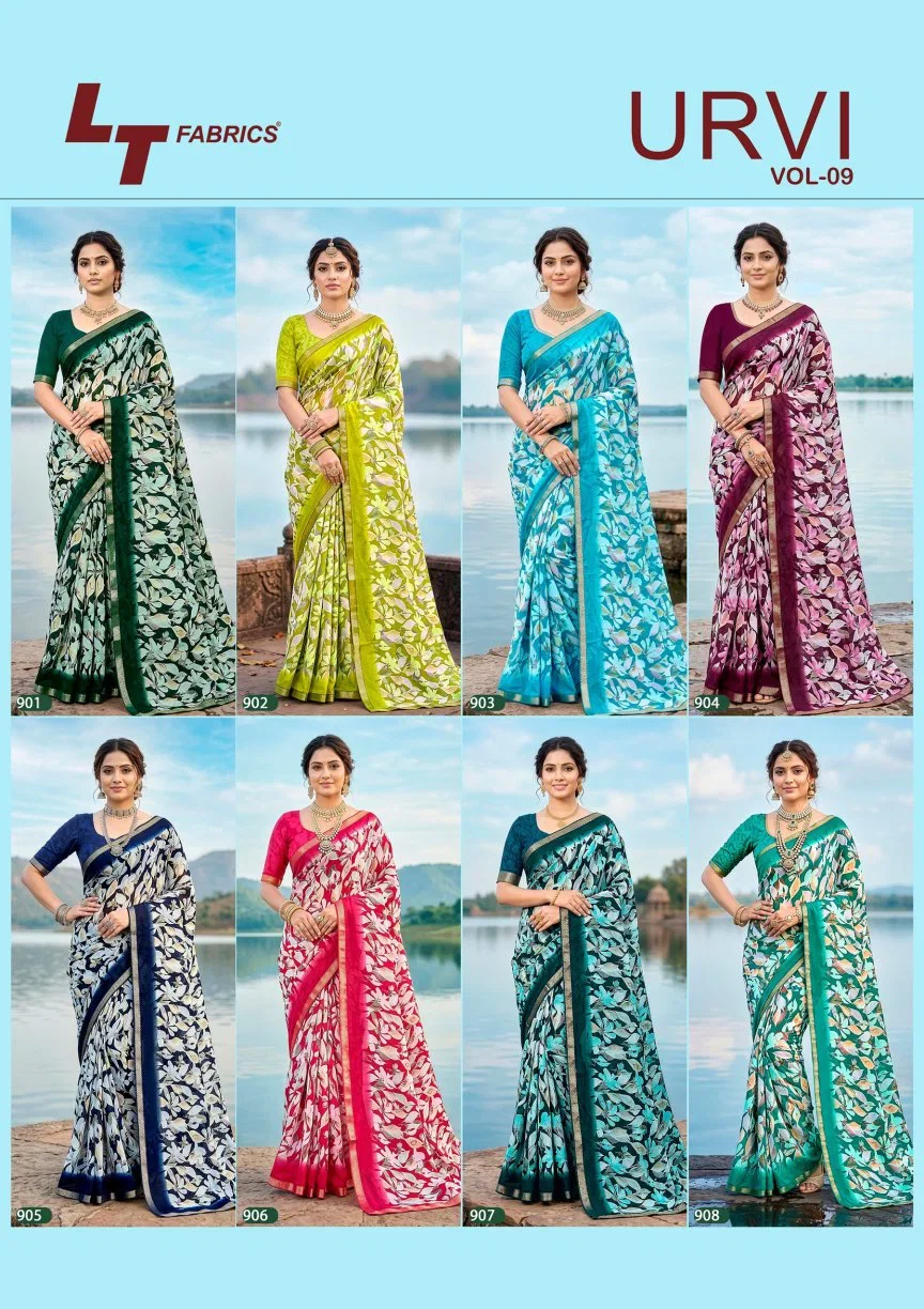 Buy Lt Urvi Vol 9 Micro Printed Saree Collection Wholesale 2026