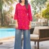 Stylish Lekha Sal 33 Poly Rayon Printed Tunic Style Top Wholesale 2026