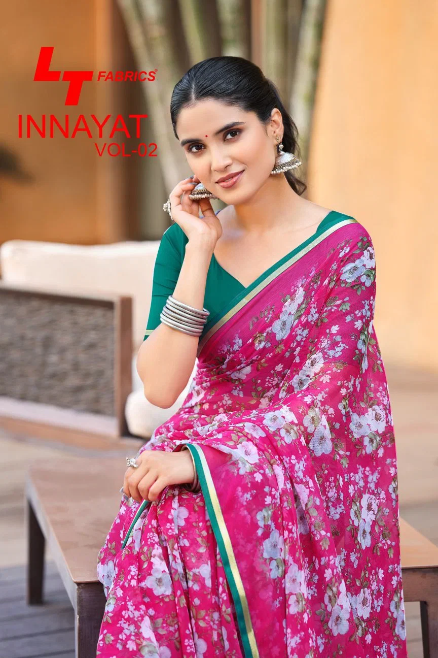Lt Inayat Vol 2 Chiffon Printed Saree Collection Wholesale