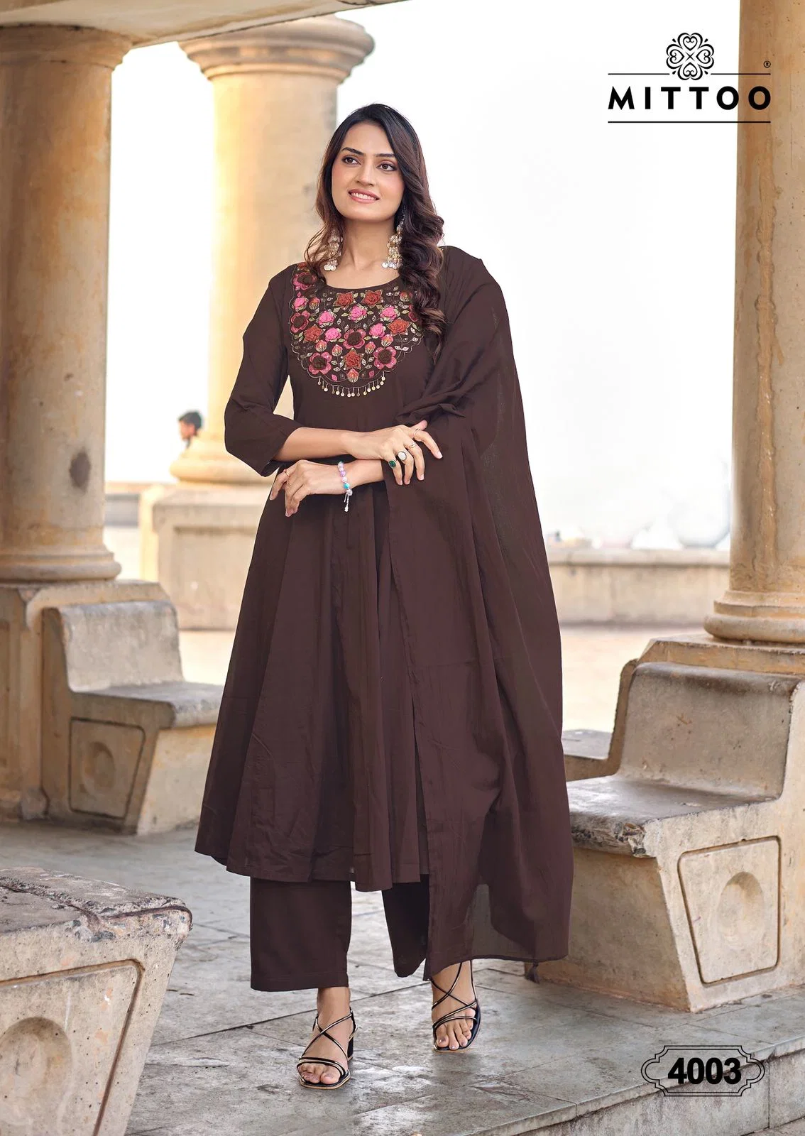 Launching Mittoo Nazira Mul Cotton Handwork Kurti With Pant Dupatta Collection Wholesale 2026
