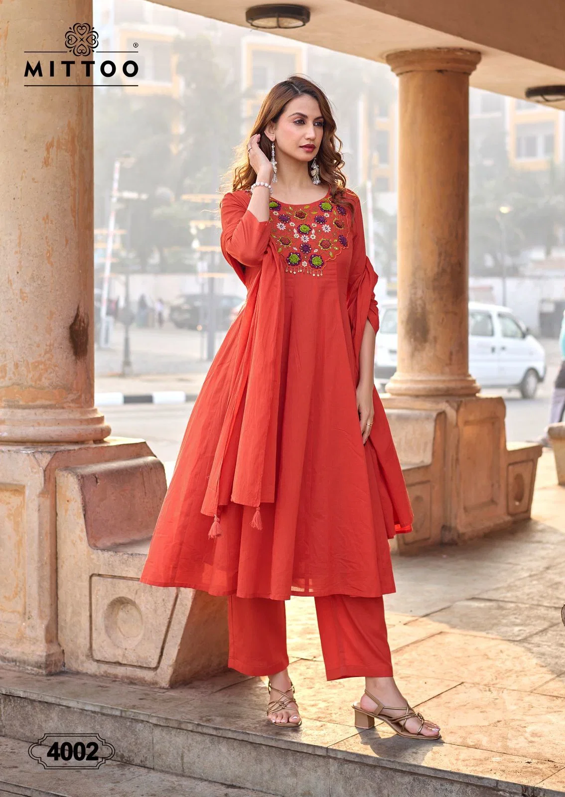 Launching Mittoo Nazira Mul Cotton Handwork Kurti With Pant Dupatta Collection Wholesale 2026