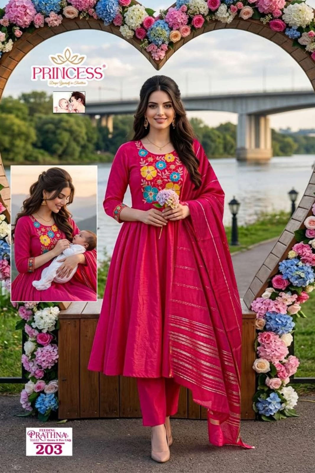 Buy Dnp Feeding Prathna Berlin Top Bottom Dupatta Wholesale 2026