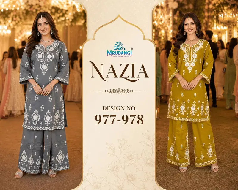 Launching Mrudangi Nazia Pv Chanderi Roman Silk Embroidered Salwar Kameez Collection Wholesale 2026