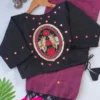 Latest Khadi Black Love Cotton Saree With Embroidered Blouse Collection Wholesale 2026