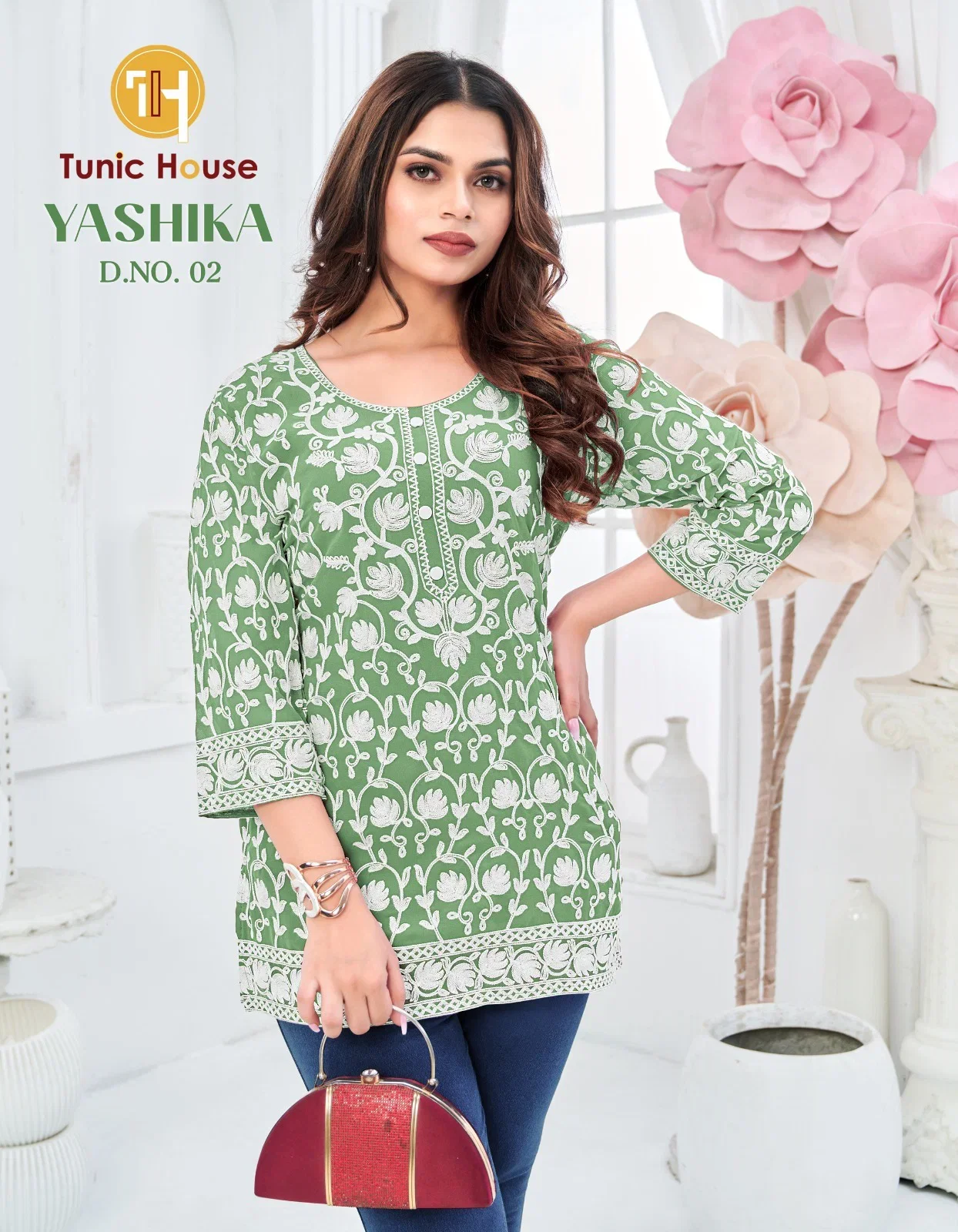 Tunic House Yashika Vol 2 Georgette Short Tops Collection Wholesale