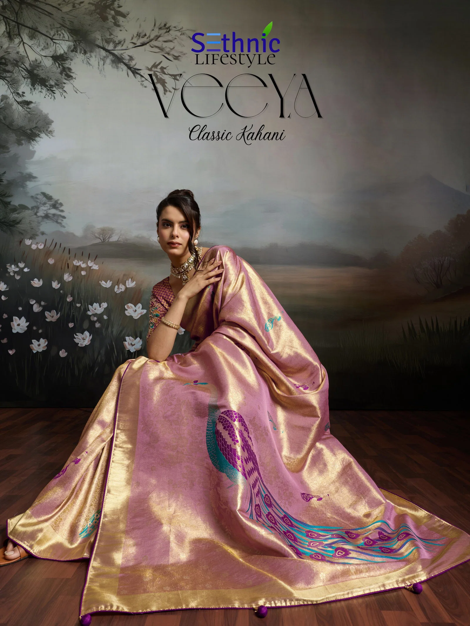 Sethnic Veeya Classic Kahani Banarasi Jacqaurd Designer Saree Wholesale