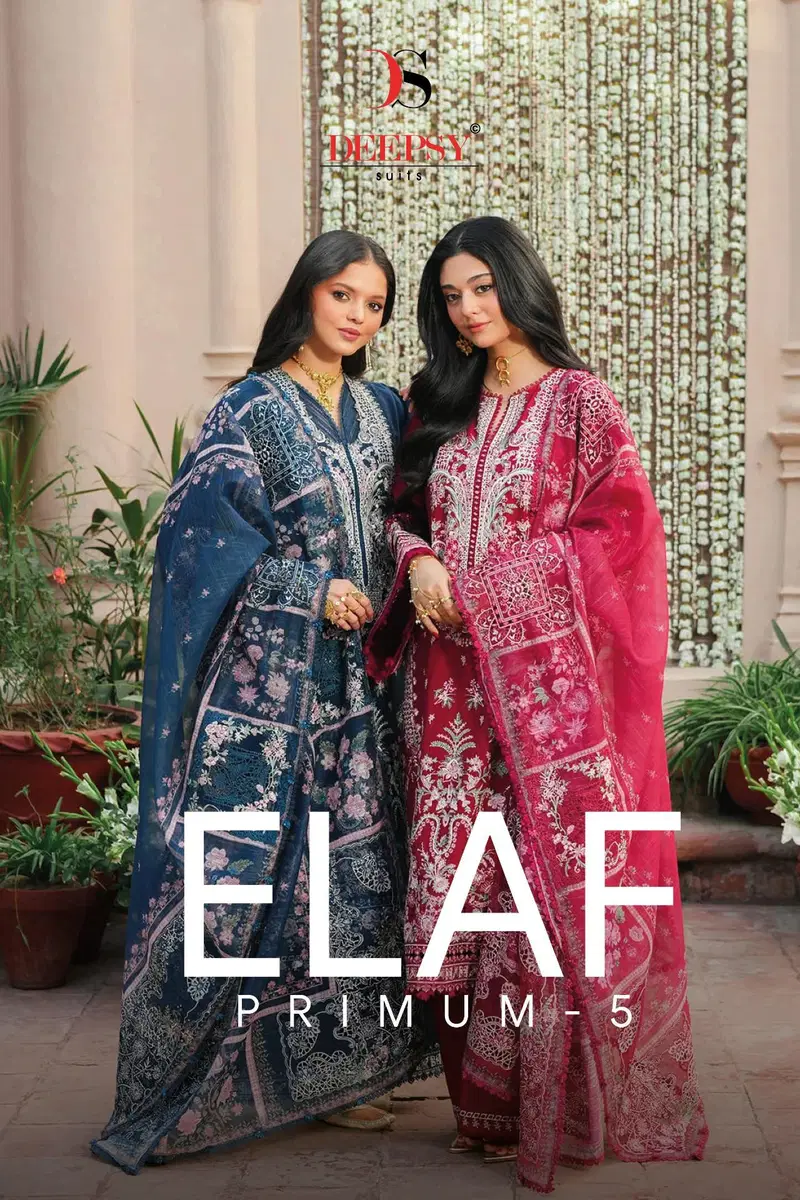 Deepsy Elaf Premium Vol 5 Cotton Embroidered Salwar Kameez Wholesale