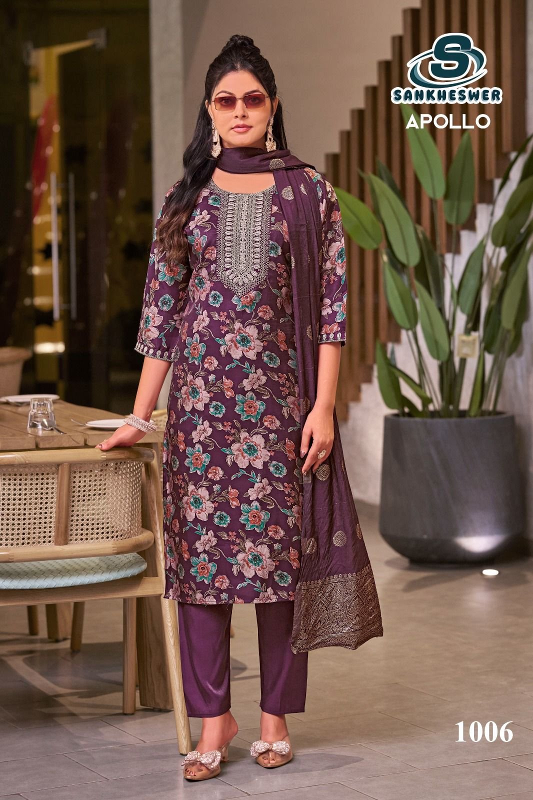 Latest Sankheswer Apollo Vol 1 Roman Glass Printed Kurti With Bottom Dupatta Wholesale 2026