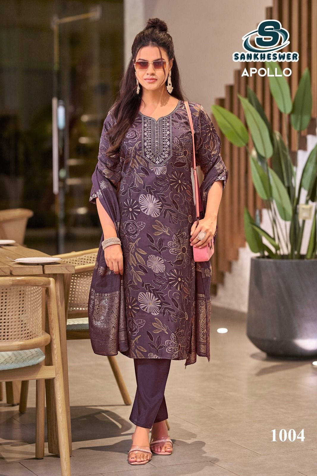 Latest Sankheswer Apollo Vol 1 Roman Glass Printed Kurti With Bottom Dupatta Wholesale 2026