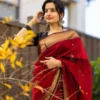 Soft Silk 5060 Linen Slub Weaving Saree Collection Wholesale