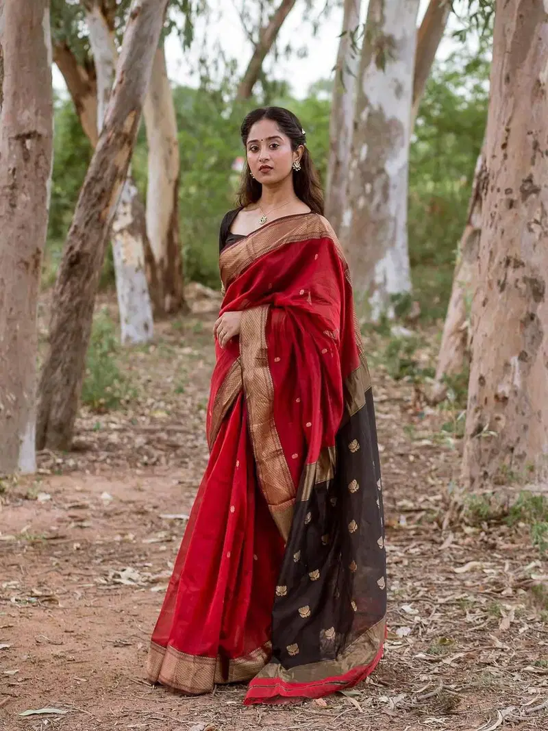 Soft Silk 5060 Linen Slub Weaving Saree Collection Wholesale