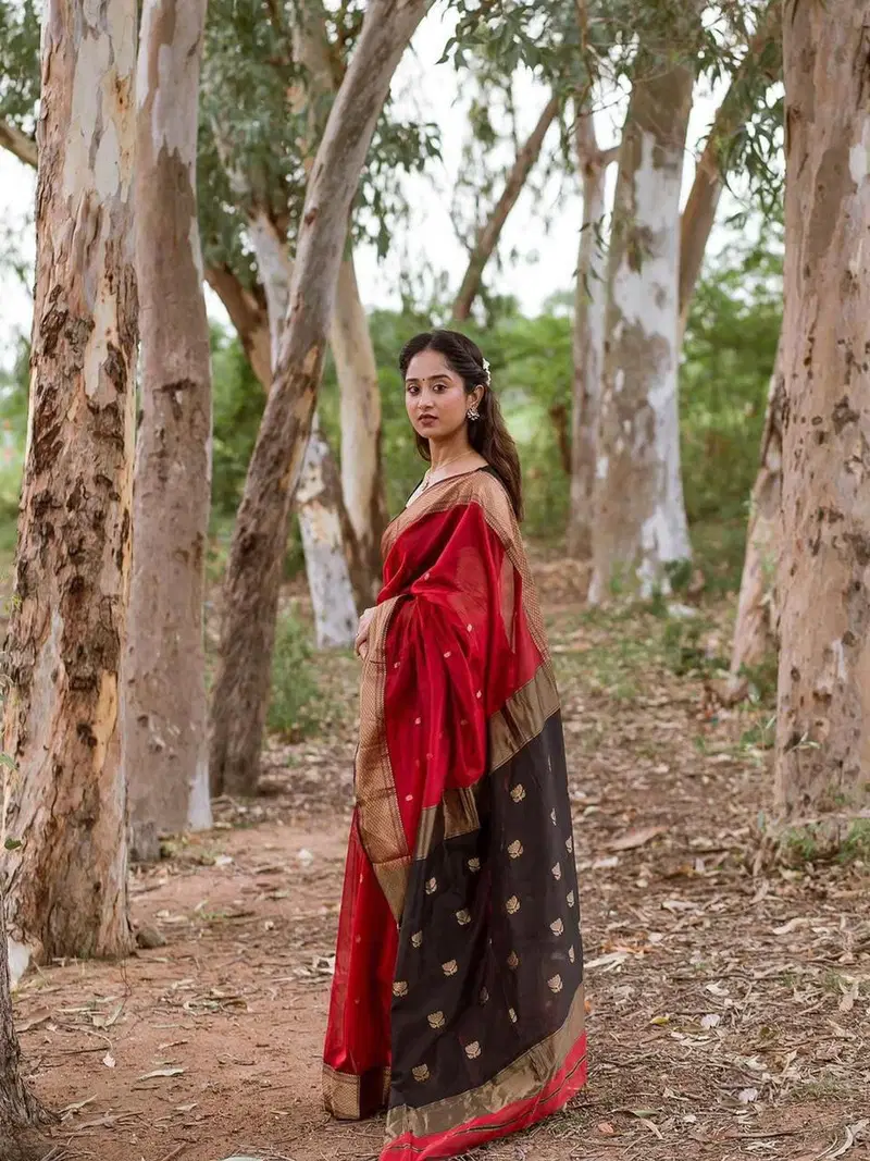 Soft Silk 5060 Linen Slub Weaving Saree Collection Wholesale