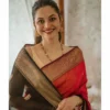 Soft Silk 5060 Linen Slub Weaving Saree Collection Wholesale