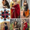 Soft Silk 5060 Linen Slub Weaving Saree Collection Wholesale
