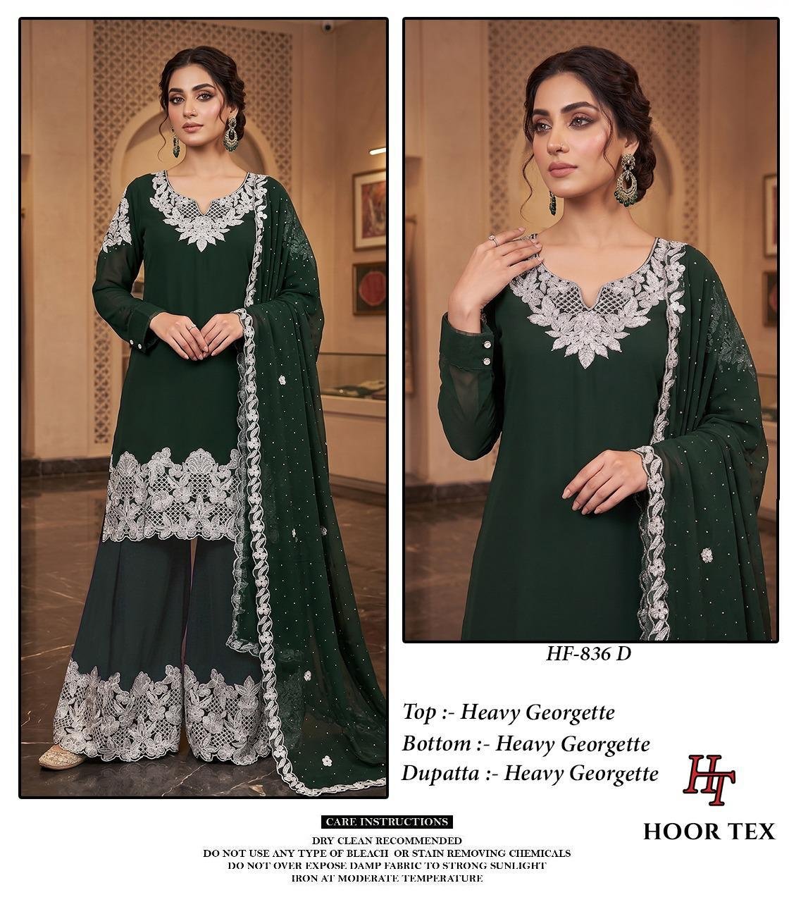 Stylish Hoor Tex 836 A To D Blooming Georgette Salwar Kameez Collection Wholesale 2026