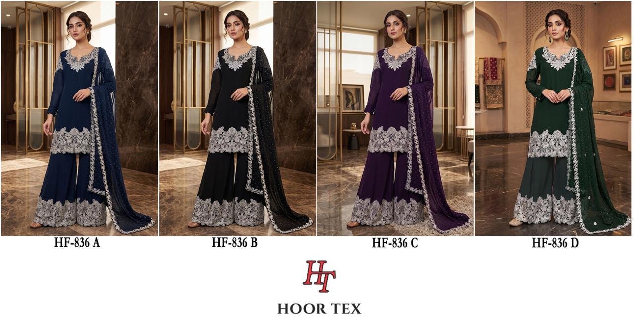 Stylish Hoor Tex 836 A To D Blooming Georgette Salwar Kameez Collection Wholesale 2026