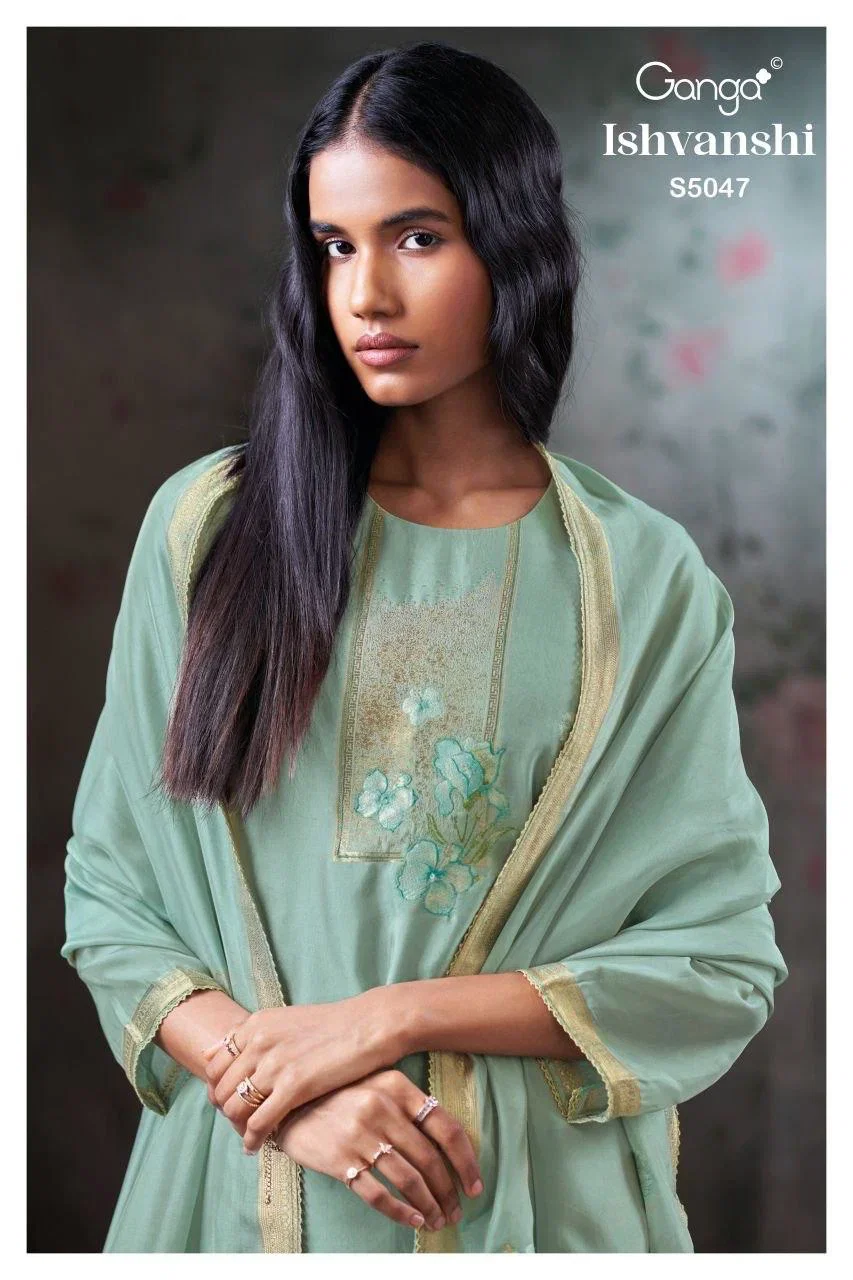 Launching Ganga Ishvanshi 5047 Viscose Woven Silk Jacquard Salwar Kameez Collection Wholesale 2026