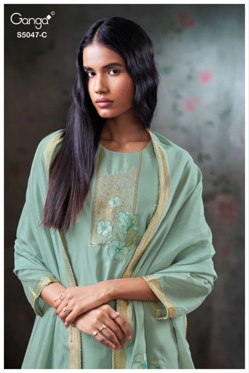 Launching Ganga Ishvanshi 5047 Viscose Woven Silk Jacquard Salwar Kameez Collection Wholesale 2026