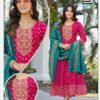 Beautiful Blue Hills Riya Plus Size Rayon Foil Printed Anarkali Kurti With Dupatta Wholesale 2026