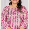 Moksh Big Size Subh D No 8704 Rayon Slub Short Top Collection Wholesale