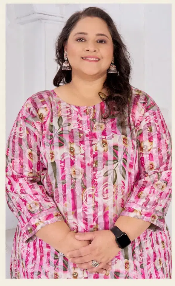 Moksh Big Size Subh D No 8704 Rayon Slub Short Top Collection Wholesale