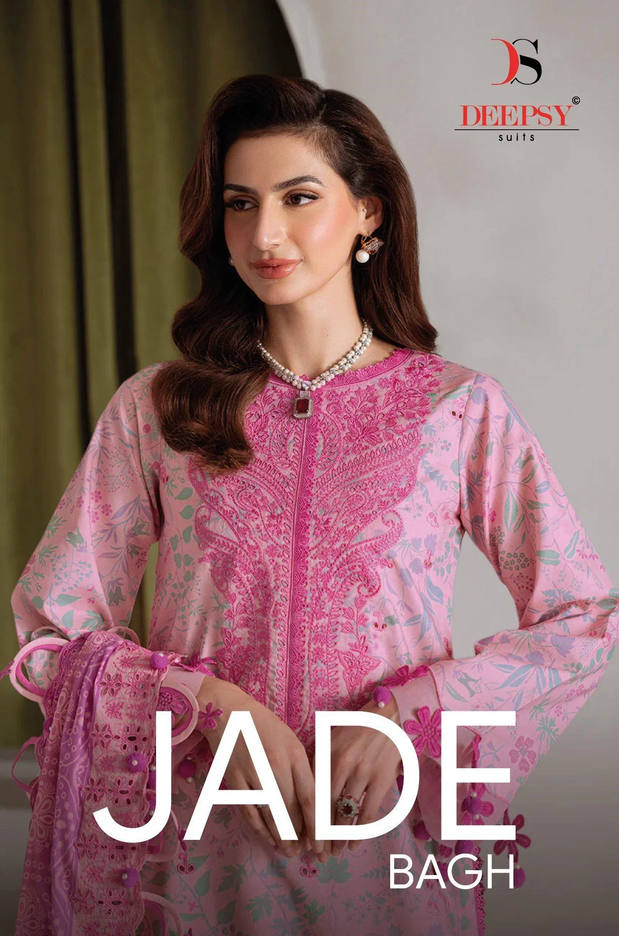 Deepsy Baagh Jade Bagh Chiffon Dupatta Cotton Embroidered Salwar Kameez Wholesale