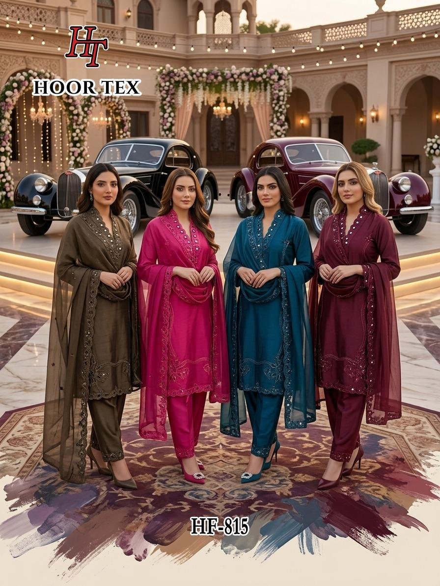 Hoor Tex 815 A To D Crystal Viscose Kurti With Bottom Dupatta Wholesale