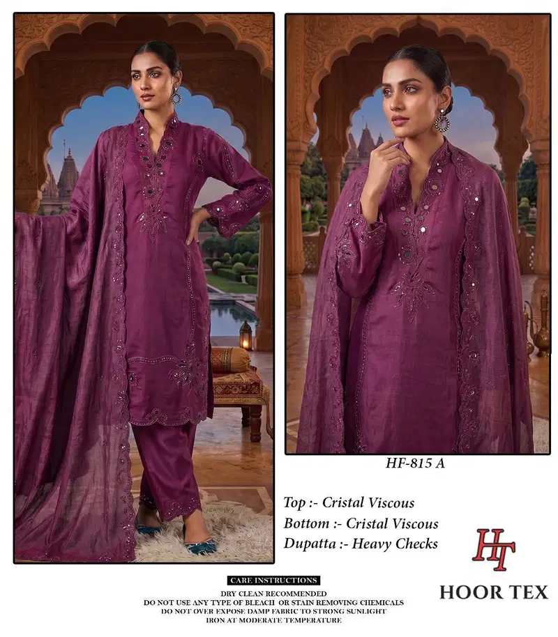 Beautiful Hoor Tex 815 A To D Crystal Viscose Kurti With Bottom Dupatta Wholesale 2026