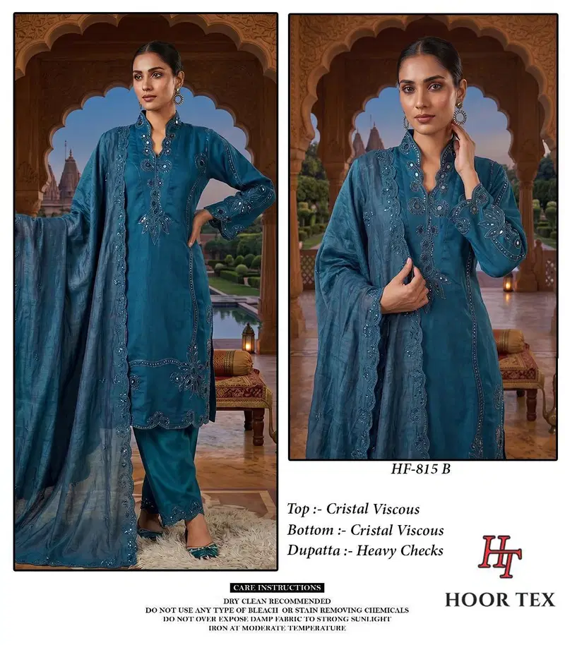 Beautiful Hoor Tex 815 A To D Crystal Viscose Kurti With Bottom Dupatta Wholesale 2026