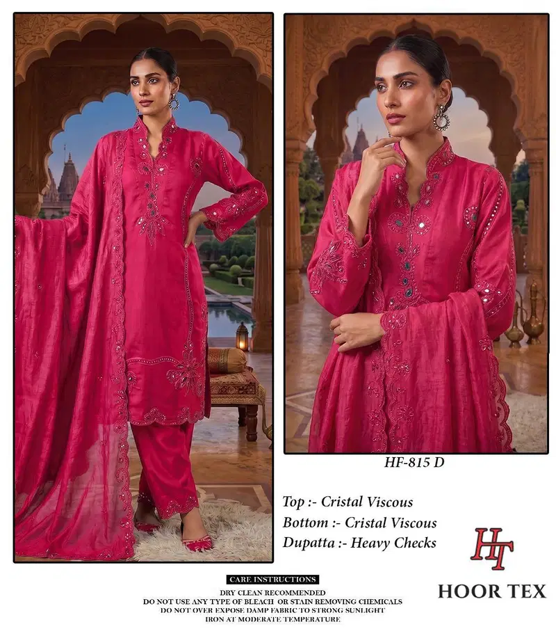 Beautiful Hoor Tex 815 A To D Crystal Viscose Kurti With Bottom Dupatta Wholesale 2026