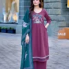 Latest Mittoo Resham Dhabu Cotton Thread Embroidered Kurti With Bottom Dupatta Wholesale 2026