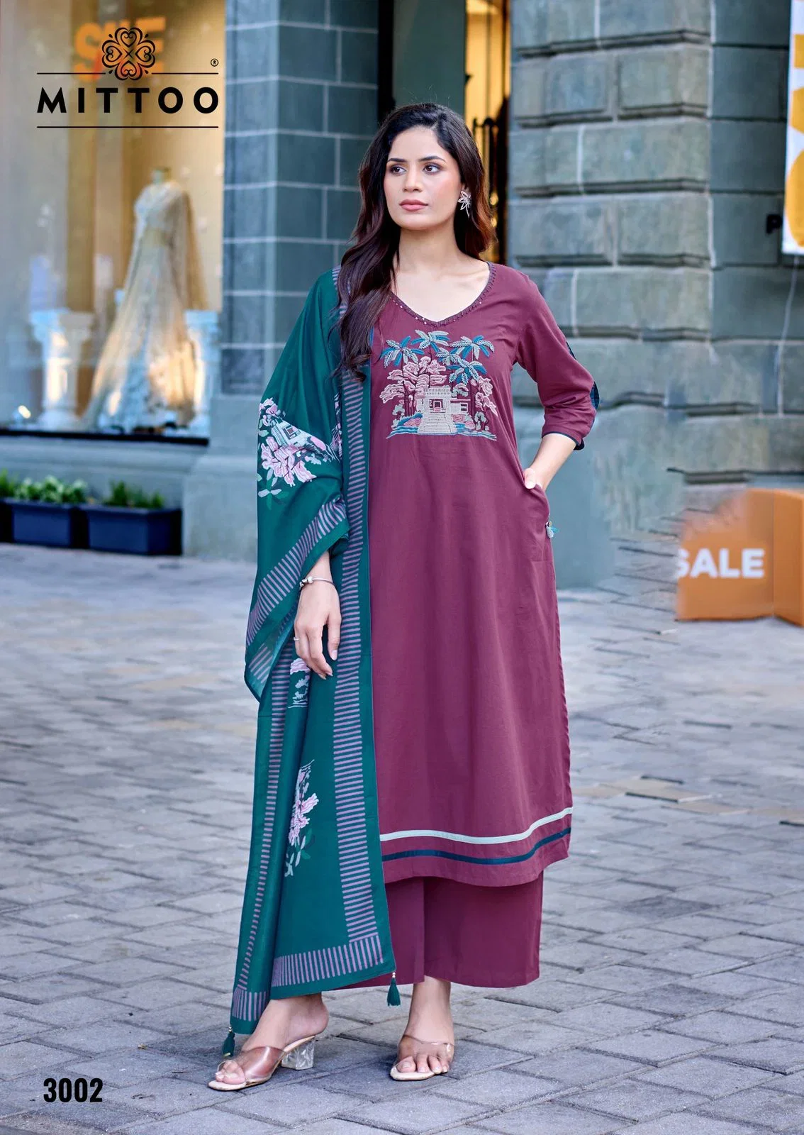 Latest Mittoo Resham Dhabu Cotton Thread Embroidered Kurti With Bottom Dupatta Wholesale 2026