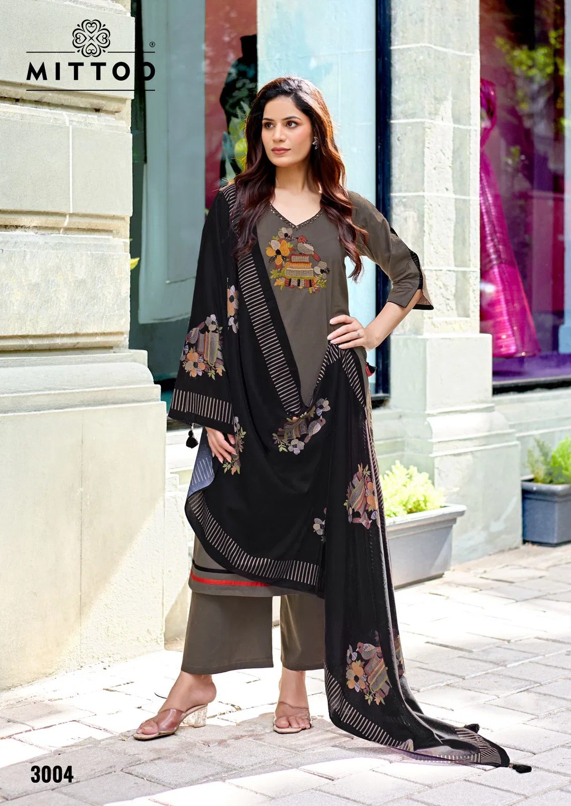Latest Mittoo Resham Dhabu Cotton Thread Embroidered Kurti With Bottom Dupatta Wholesale 2026