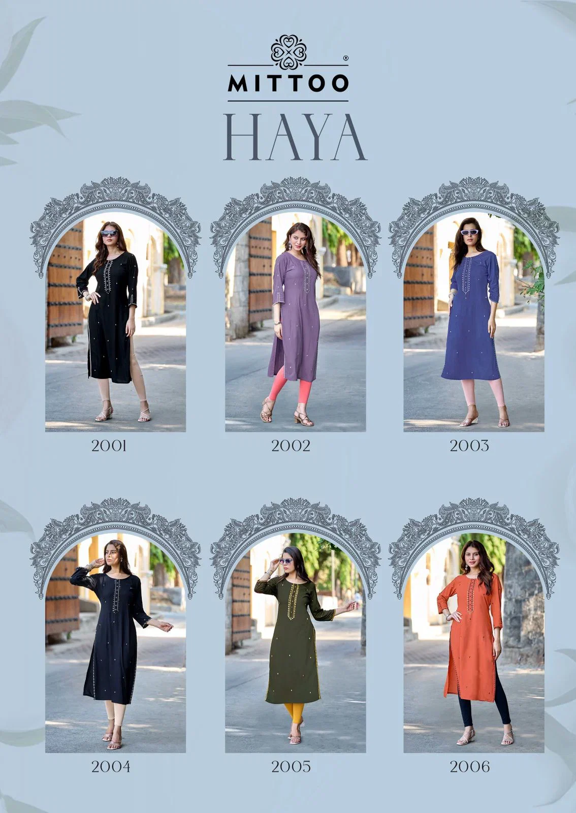 Launching Mittoo Haya Rayon Thread Worked Kurti Collection Wholesale 2026