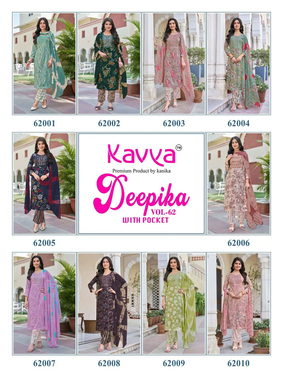 Beautiful Kavya Deepika Vol 62 Capsule Embroidered Kurti With Bottom Dupatta Wholesale 2026