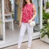 Beautiful Tips And Tops Mimi Cotton Foil Printed Short Tops Wholesale 2026
