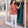 Beautiful Tips And Tops Mimi Cotton Foil Printed Short Tops Wholesale 2026