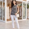 Beautiful Tips And Tops Mimi Cotton Foil Printed Short Tops Wholesale 2026