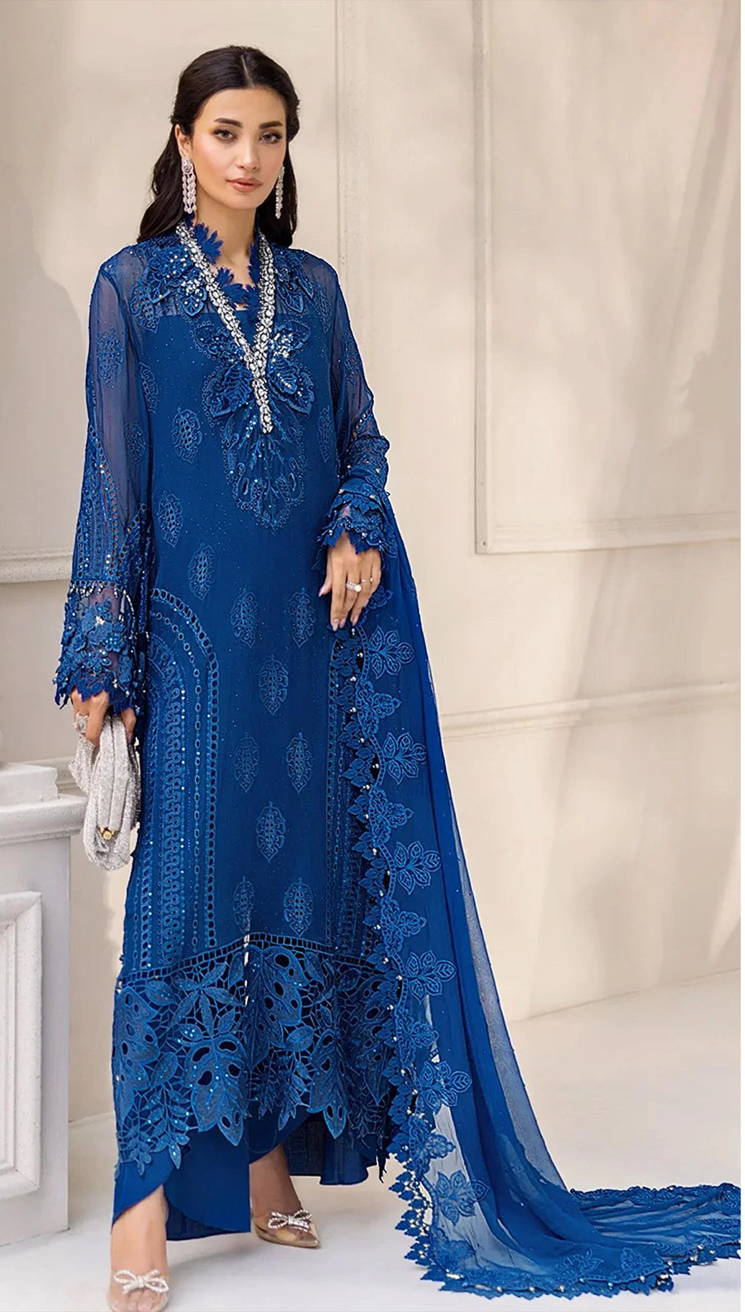 Bilqis B 281 A TO D Chiffon Embroidered Salwar Kameez Collection Wholesale