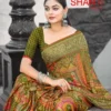 Kashvi Shanti Vol 14 Bright Moss Foil Printed Saree Collection Wholesale