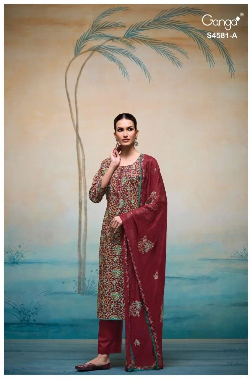 Buy Ganga Ruby 4581 Cotton Printed Salwar Kameez Collection Wholesale 2026