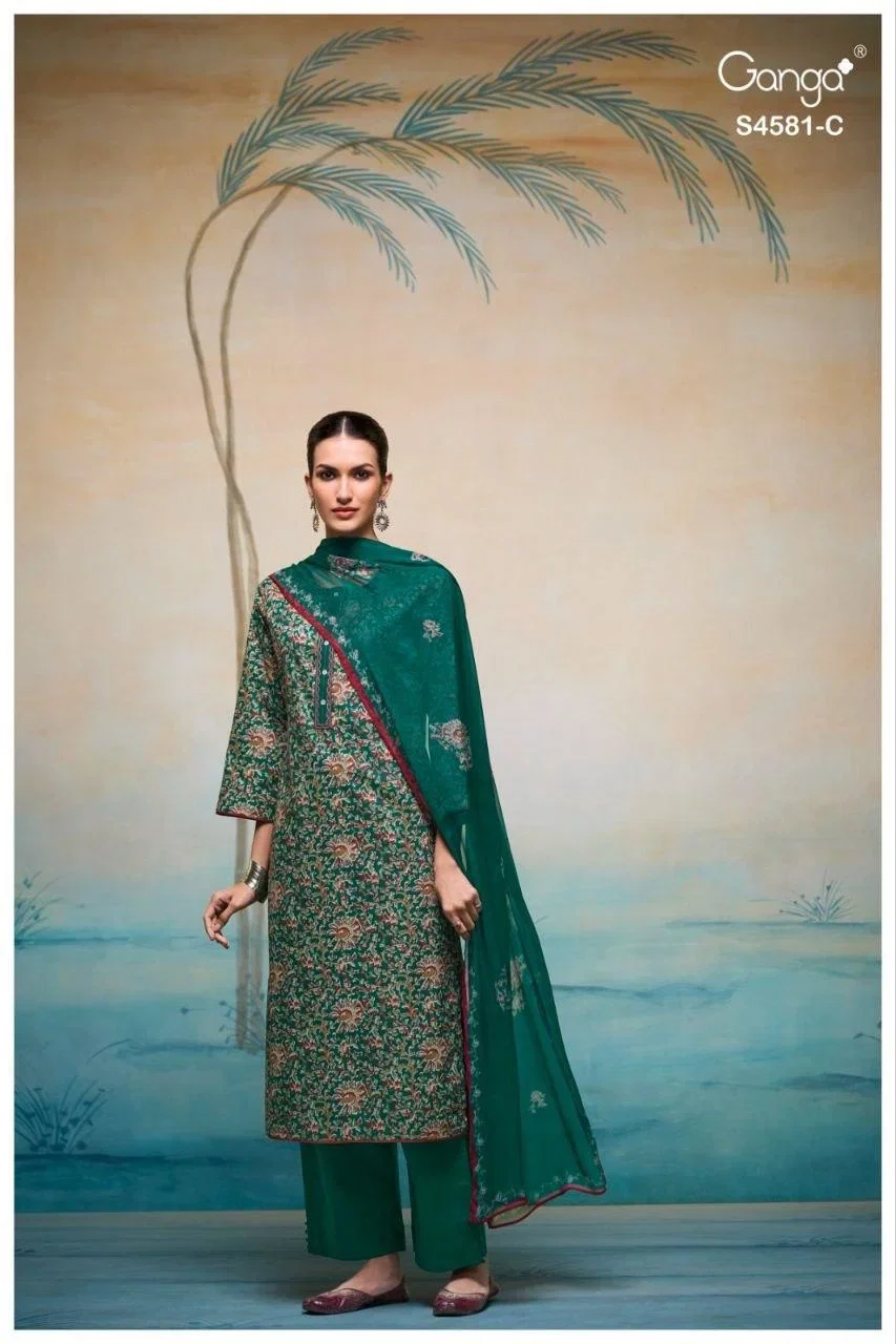Buy Ganga Ruby 4581 Cotton Printed Salwar Kameez Collection Wholesale 2026