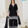 Latest Mahnoor BW Georgette Thread Worked Kurti With Bottom Dupatta Wholesale 2026