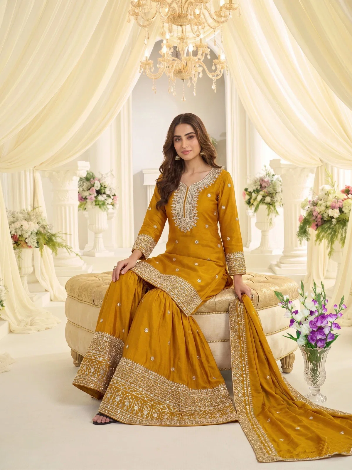 Buy Kb Super Hit 3323 Heavy Chinon Embroidered Salwar Kameez Collection Wholesale 2026