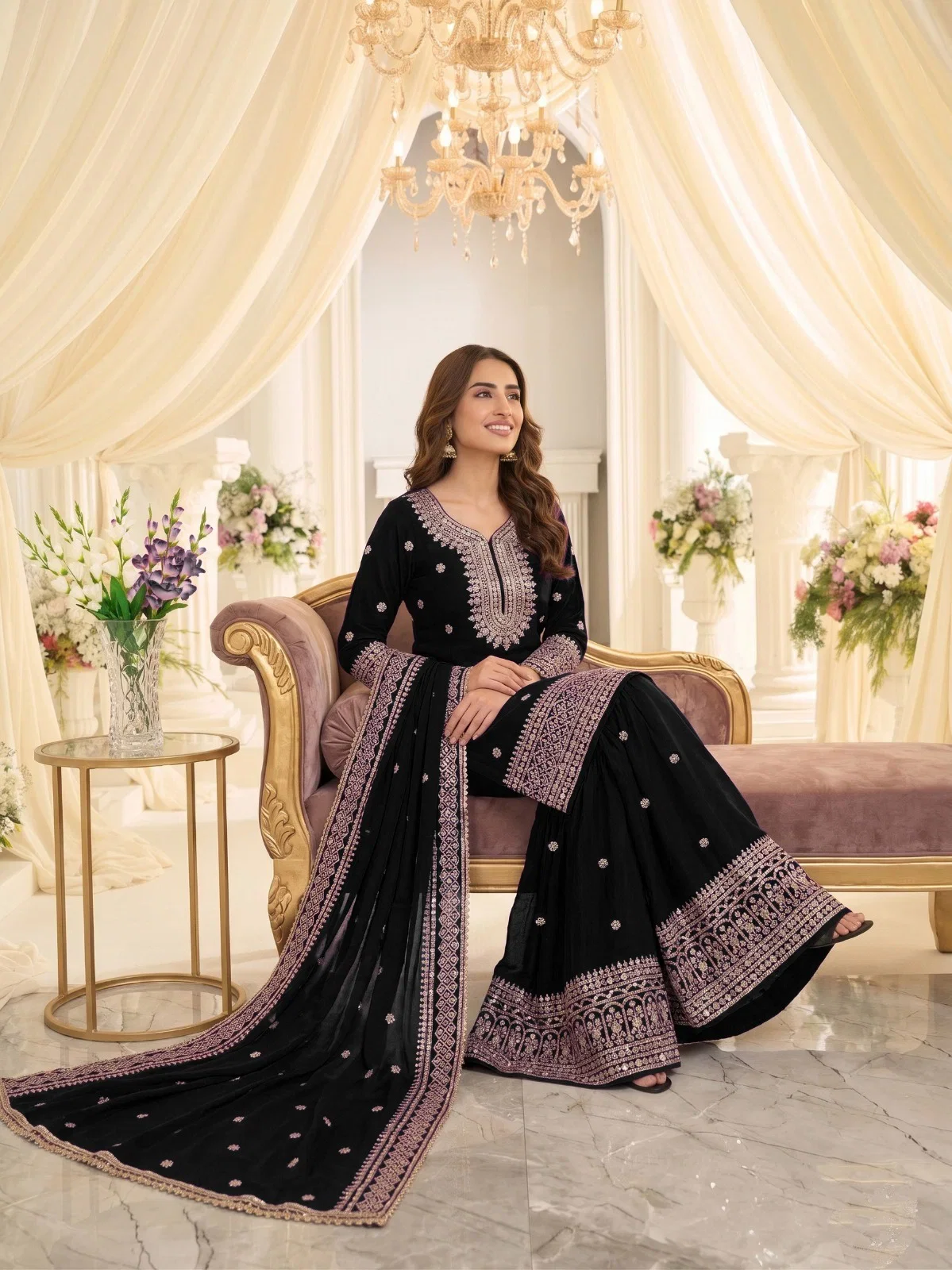 Buy Kb Super Hit 3323 Heavy Chinon Embroidered Salwar Kameez Collection Wholesale 2026