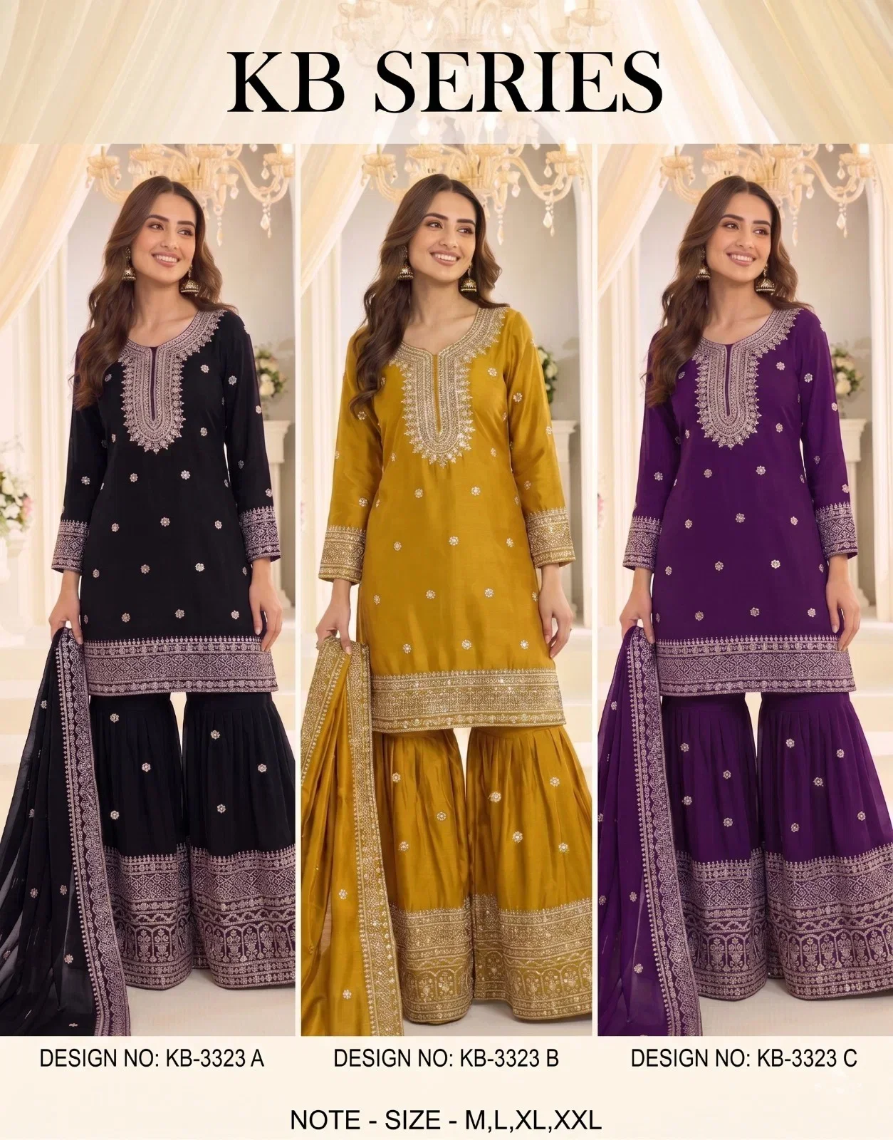 Buy Kb Super Hit 3323 Heavy Chinon Embroidered Salwar Kameez Collection Wholesale 2026